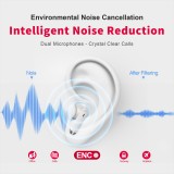 PhoneLook Pods 2 - Ecouteurs Bluetooth 5.3 sans fil TWS In-Ear ENC + boîte de chargement - Blanc