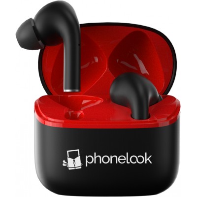 PhoneLook Pods "In-Ear" - Ecouteurs sans fil Bluetooth 5.0 intra-auriculaire avec microphone + étui de chargement sans fil + embouts en silicone - Noir