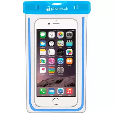Pochette étanche waterproof pour smartphone avec capacité tactile PhoneLook - Bleu
