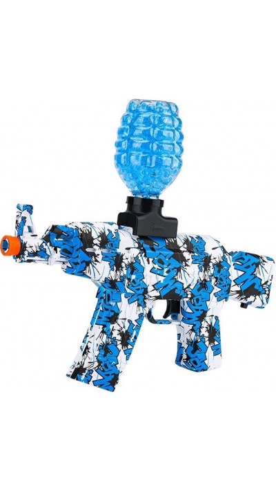 Pistolet à billes d'eau AK47 electric water hidrogel ball blaster gun avec lunettes de protection & 1000 billes de gel - Bleu