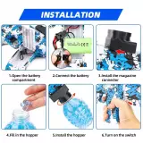 Blaster Gun - Wasserpistole Water water hydrogel ball mit Schutzbrille & 1000 Gelkugeln - Blau