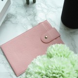Pochette à bandoulière universelle pour smartphone en cuir végétal avec lanière en cuir (végétal) - Rose
