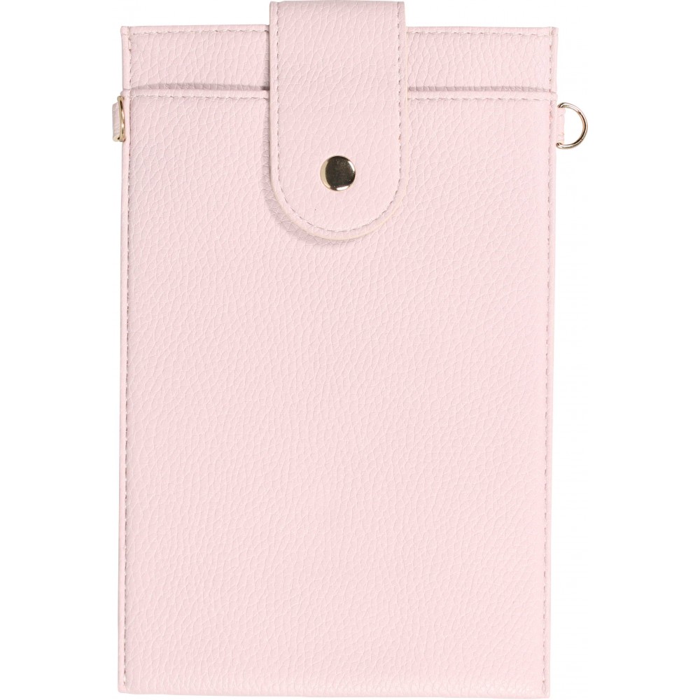 Pochette à bandoulière universelle pour smartphone en cuir végétal avec lanière en cuir (végétal) - Violet clair
