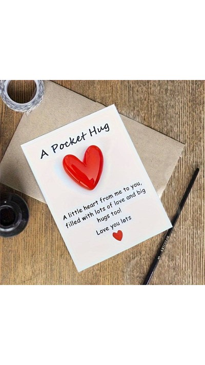 Pocket Hug Petite carte de vœux mignonne pour des salutations bienveillantes