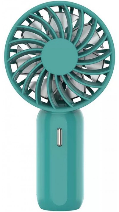 Pocket mini ventilateur à main pour les déplacements - puissance réglable à 3 niveaux avec accu - Vert foncé