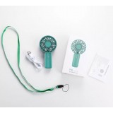 Pocket mini Hand-Ventilator für Unterwegs - Stärke einstellbar 3 stufig mit Akku - Dunkelgrün