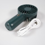 Pocket mini Hand-Ventilator für Unterwegs - Stärke einstellbar 3 stufig mit Akku - Dunkelgrün