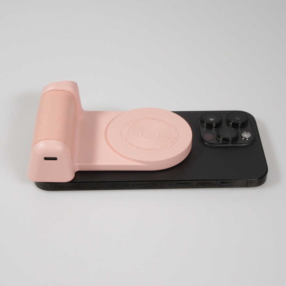 Poignée de caméra porte photo MagSafe iPhone avec déclencheur Bluetooth - Rose