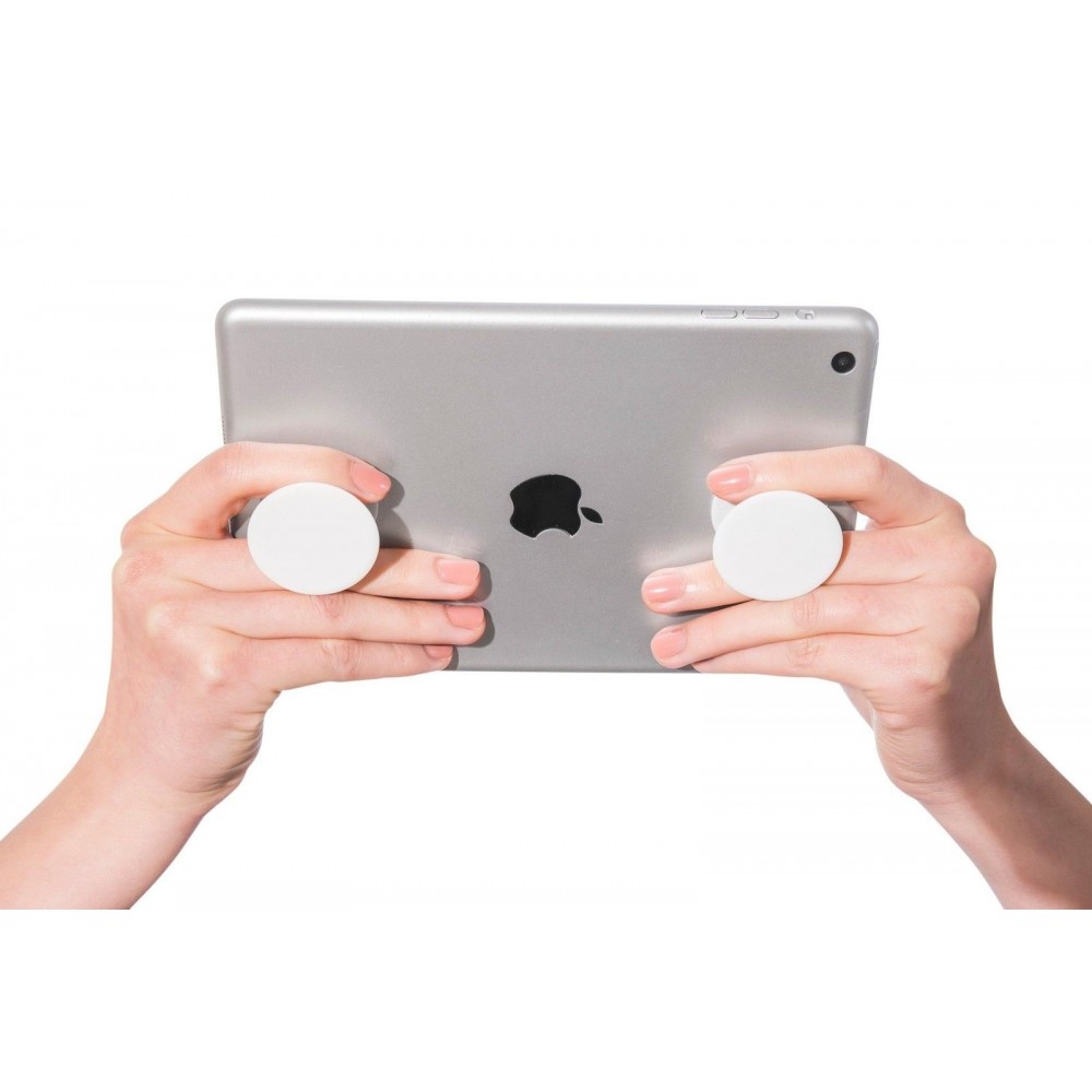 Pop Socket - Support de doigt interchangeable pour Smartphone / Tablettes - Blanc