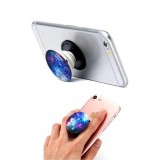 Pop Socket - Support de doigt interchangeable pour Smartphone / Tablettes - Carbone