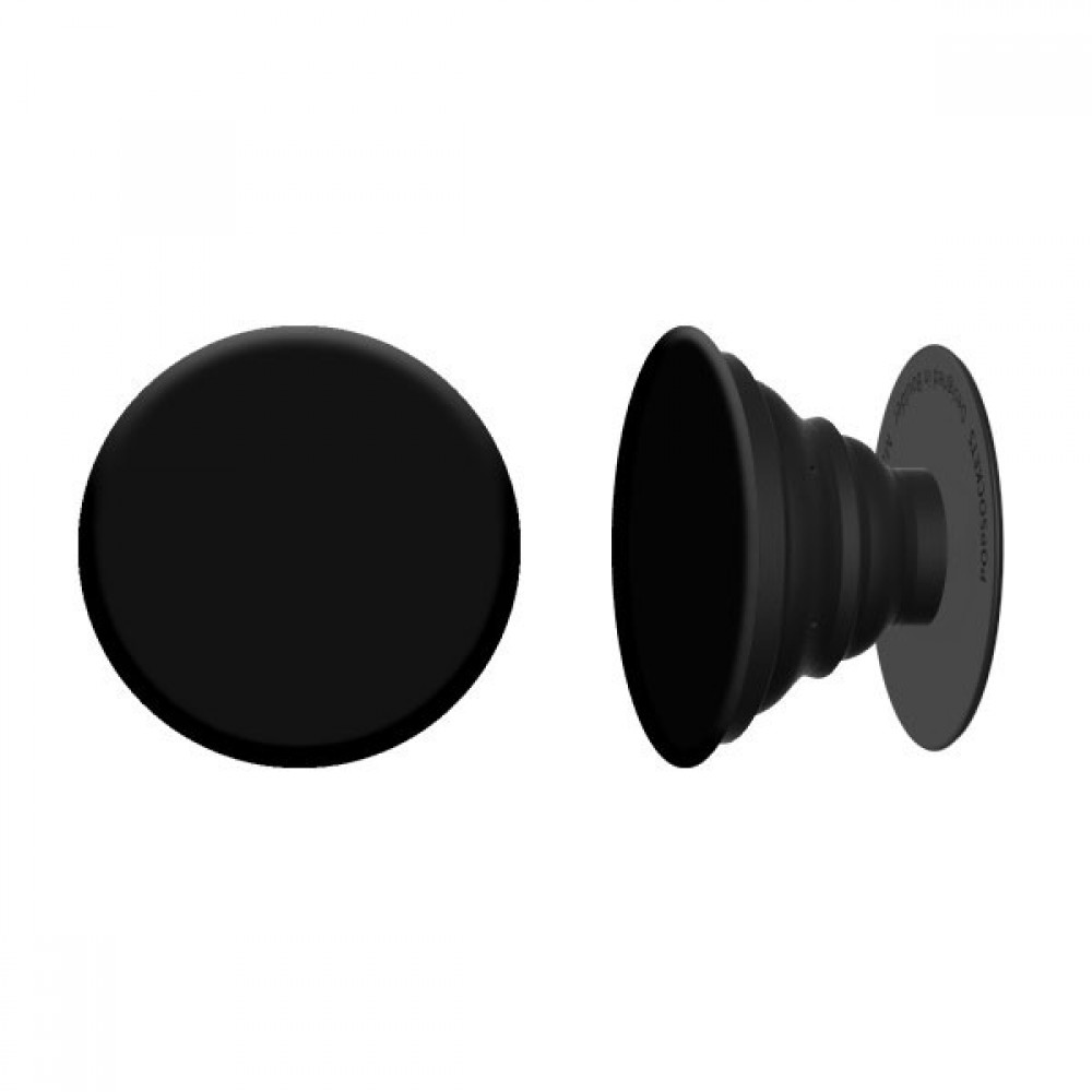 Pop Socket - Austauschbare Finger & Einhand Halterung für Smartphone / Tablets - Schwarz