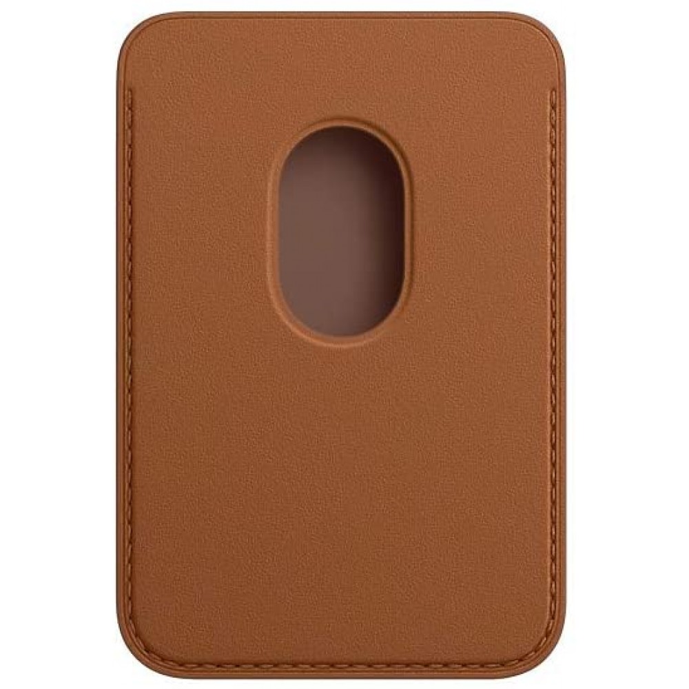 Porte-cartes magnétique wallet en cuir - Compatible avec Apple MagSafe - Brun