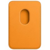 Magnetischer Kartenhalter Wallet Leder - Kompatibel mit Apple MagSafe - Orange