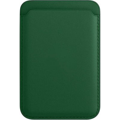 Porte-cartes magnétique wallet en cuir - Compatible avec Apple MagSafe - Vert