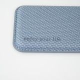 Porte-cartes magnétique wallet effet carbone - Compatible avec Apple MagSafe - Bleu