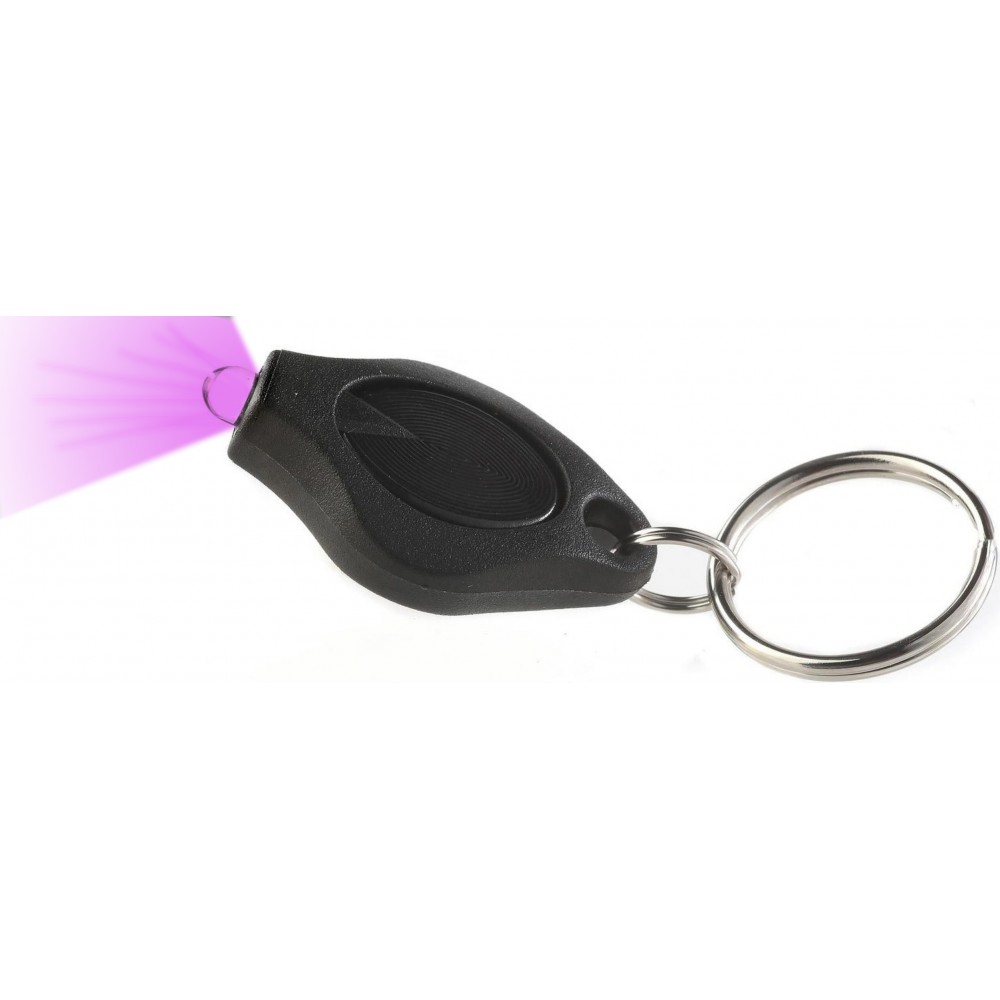 Porte-clés / bijoux universel - Lampe UV (Ultra Violet)  - Noir