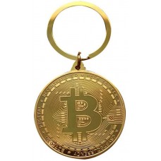 Porte-clés Bitcoin Pièce Token Crypto Culte - Or