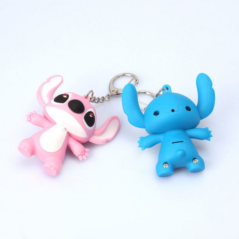 Disney Stitch Toys Anime Stitch Pendentif Porte-clés Sweet Pink Angel Car  Keyring