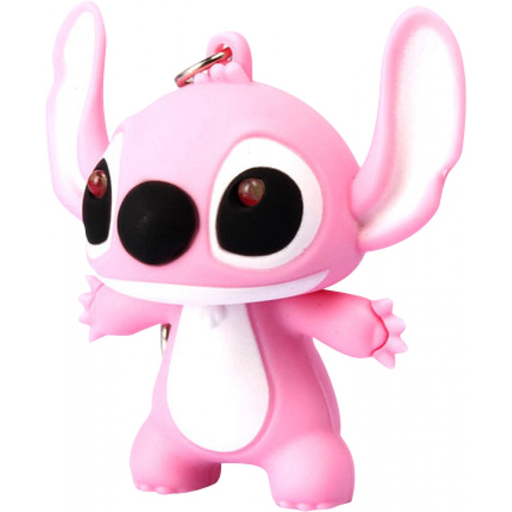 Universeller Schlüsselanhänger / Schlüsselring - Lilo & Stitch Figur Stitch - Rosa