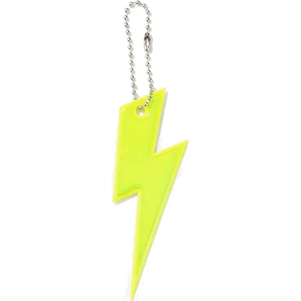 Porte-cl&eacute;s de s&eacute;curit&eacute; r&eacute;fl&eacute;chissant pour enfants - pendentif pour sac d'&eacute;cole - Jaune