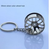 Hochwertiger Felgen Schlüsselanhänger Metal Sport Turbo Drift Key-chain Car Wheel - Silber
