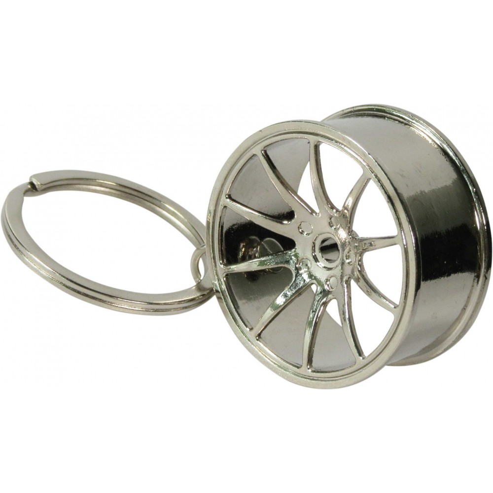 Porte-clés jantes de haute qualité Metal Sport Turbo Drift Key-chain Car Wheel - Argent