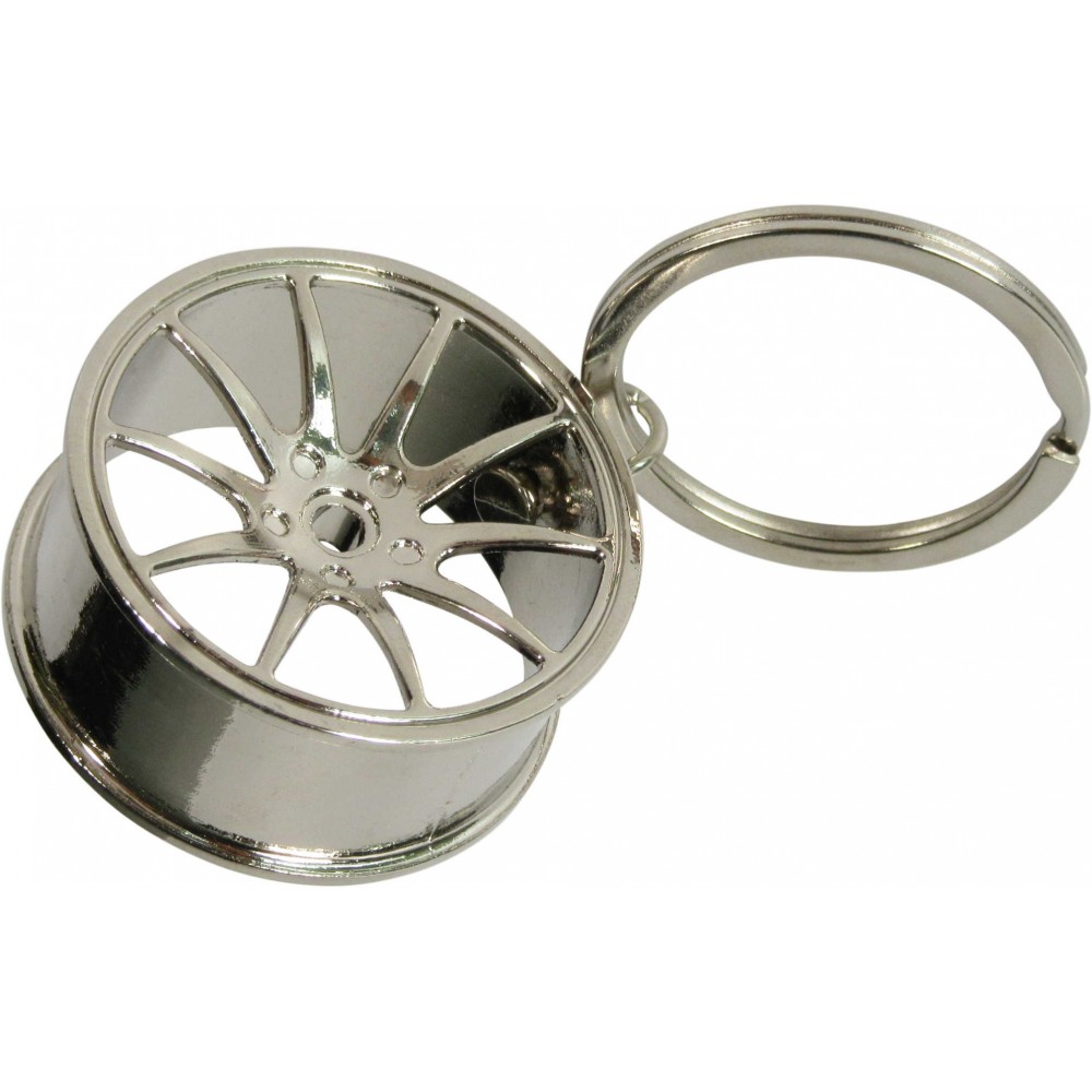 Hochwertiger Felgen Schlüsselanhänger Metal Sport Turbo Drift Key-chain Car Wheel - Silber