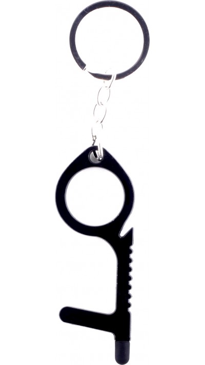 Porte-clés ouvre-porte sans contact avec embout tactile - Noir