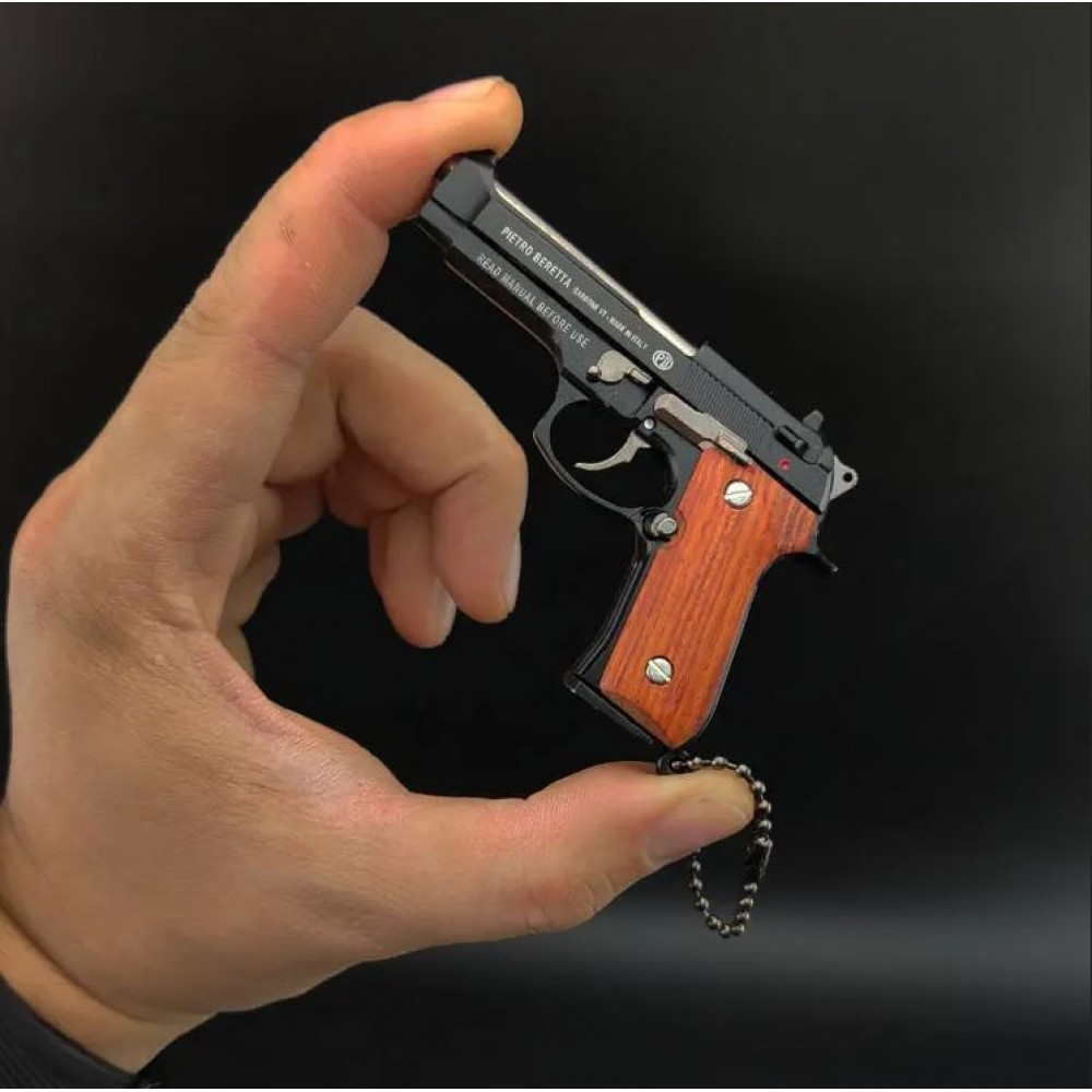 Porte-clés premium pistolet Beretta ultra réaliste avec poignée en