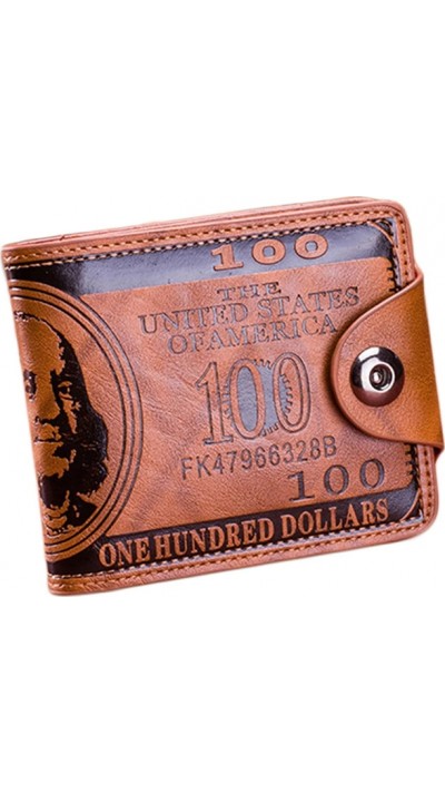 Porte-monnaie en similcuir look billet de 100 dollars