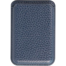 MagSafe Magnetkartenhalter aus veganem Leder mit starken Magneten - Blau