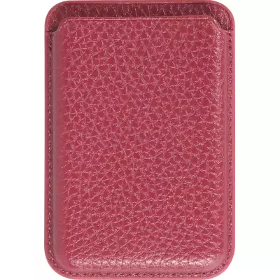 MagSafe Magnetkartenhalter aus veganem Leder mit starken Magneten  - Rot