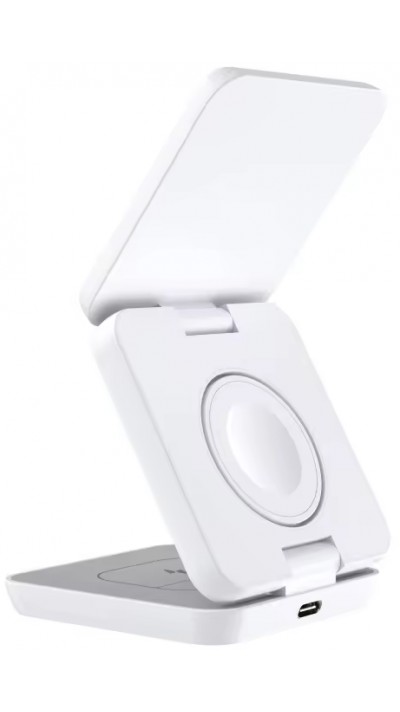 PowerSafe station de charge 3 en 1 compacte MagSafe (iPhone, Apple Watch, AirPods) - Blanc