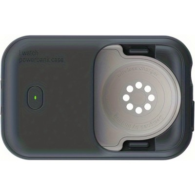 Apple Watch 44/45 mm Case Hülle - Power Bank Hülle kabelloses Laden mit Magnet (USB-C) Nutzung während des Ladevorgangs - Dunkelblau