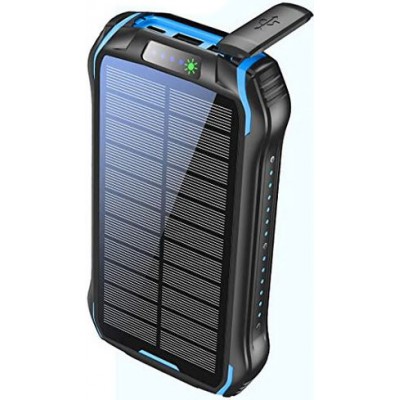 Power Bank solaire i26s 26800mAh portable Chargement rapide LED IP66 Ultra Capacité - Bleu