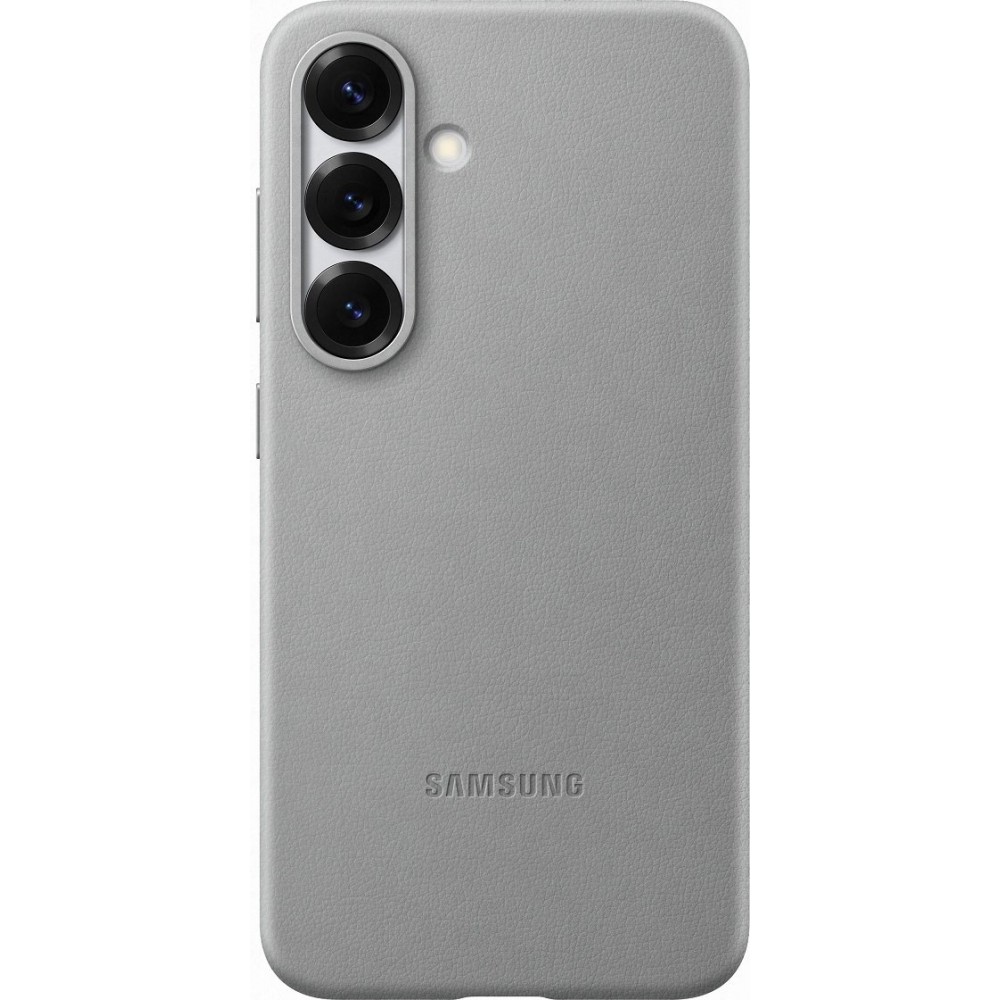 Galaxy S25 Case Hülle - Premium Vegan-Leder Backcover KindSuit - Grau