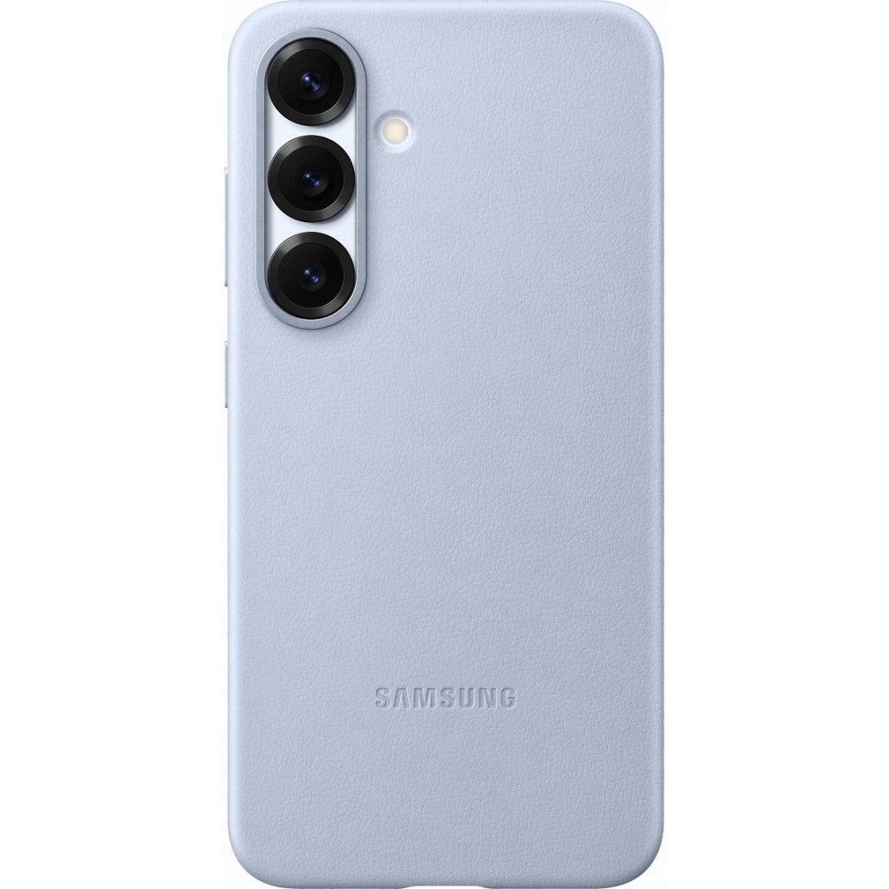 Galaxy S25 Case Hülle - Premium Vegan-Leder Backcover KindSuit - Hellblau