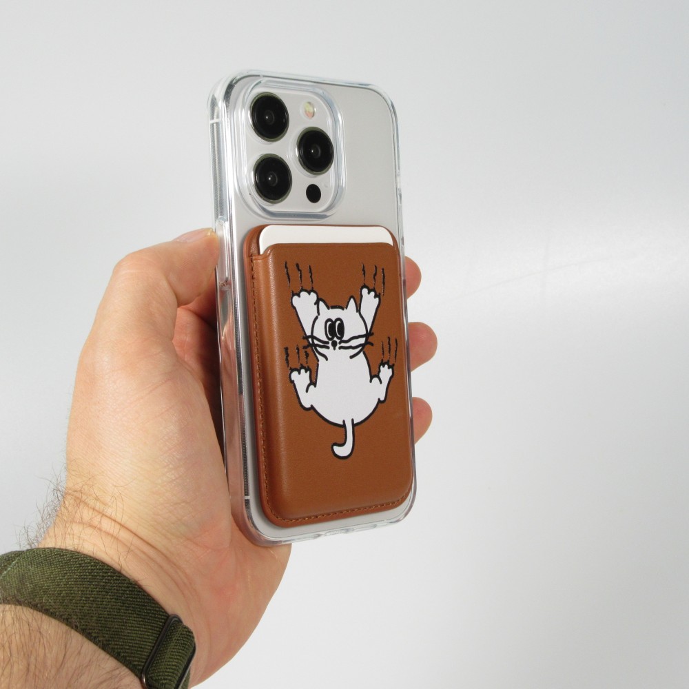 Premium porte-cartes magnétique avec aimants forts - Compatible avec Apple MagSafe  - Design nr 11