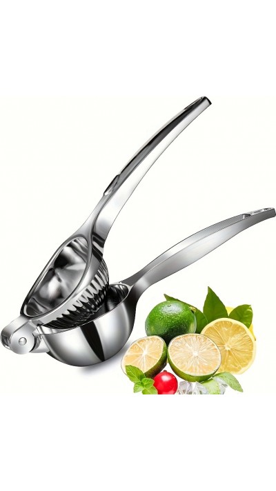 Presse agrume manuel en acier inoxydable pour citron et lime - Argent