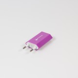 Prise de chargeur secteur mur adaptateur standard USB-A 5W PhoneLook - Violet