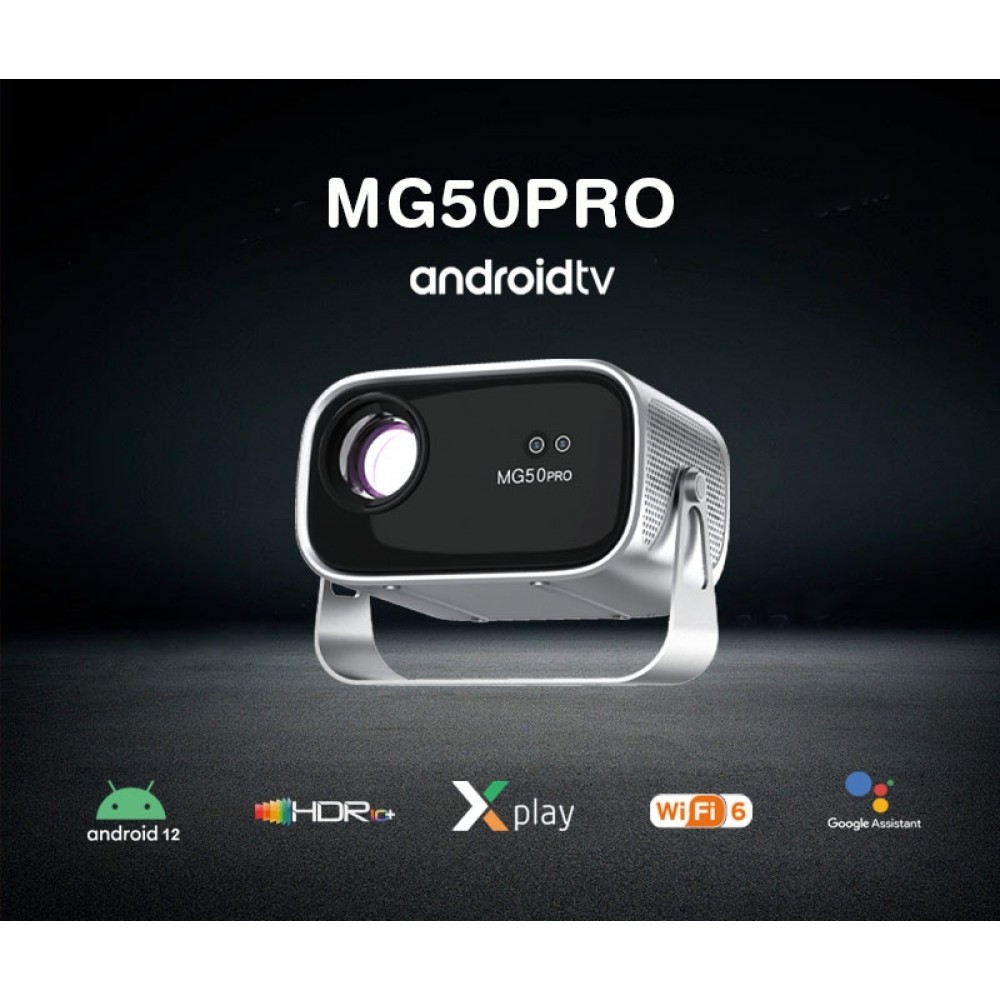HD Projektor MG50 Pro Smart Multimedia Heimkino (350 ANSI, Android 12, Wi-Fi 6, Bluetooth 5.1, Screen Mirroring)