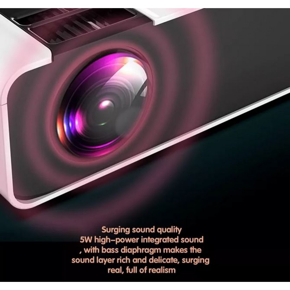 High Definition LED Projektor Full HD 1080p Beamer Wifi - Weiss