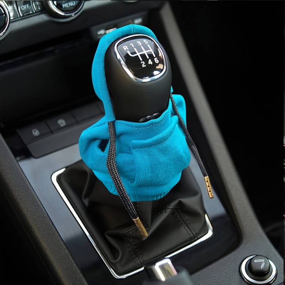 Pull à capuche - jaquette universel et décoratif à la mode pour pommeau de vitesse dans la voiture - Bleu