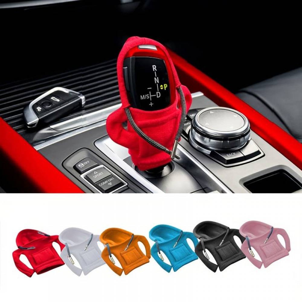 Pull à capuche - jaquette universel et décoratif à la mode pour pommeau de vitesse dans la voiture - Rouge
