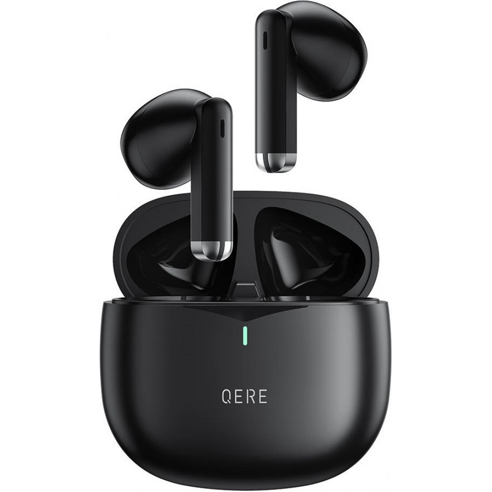 QERE E28 Kabellose Bluetooth 5.3 Kopfhörer In-Ear HIFI mit Nois cancellation, IPX5 & Touch Control - Schwarz