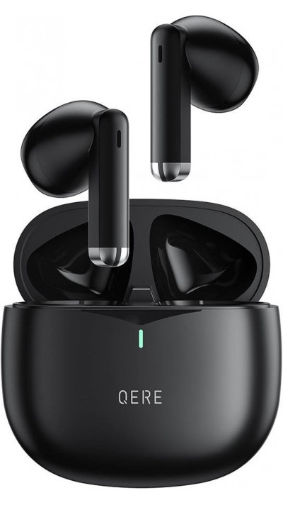 QERE E28 écouteurs sans fil Bluetooth 5.3 In-Ear HIFI avec annulation de bruit, IPX5 & Touch Control - Noir