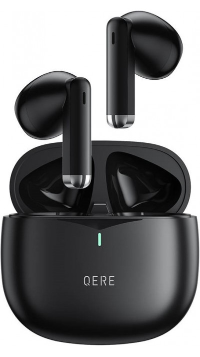 QERE E28 Kabellose Bluetooth 5.3 Kopfhörer In-Ear HIFI mit Nois cancellation, IPX5 & Touch Control - Schwarz