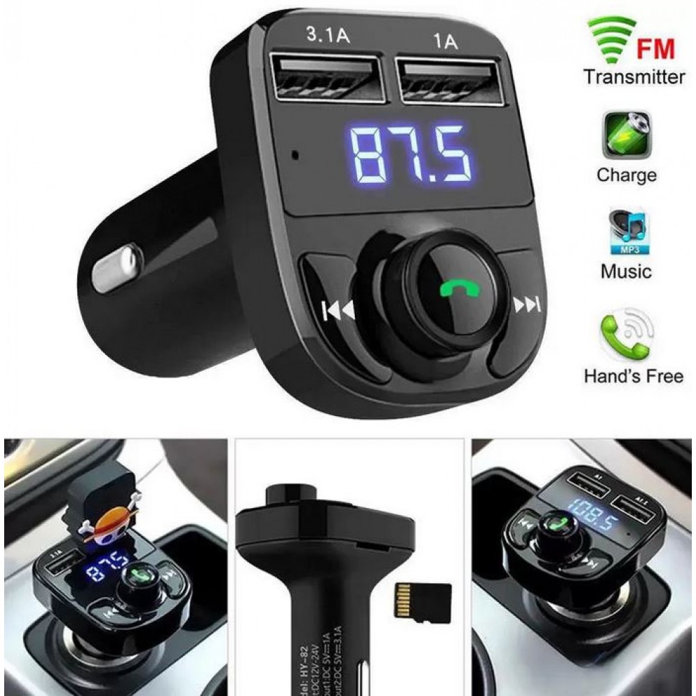 Récepteur Bluetooth X8 - Receiver audio pour voiture MP3 Player avec 3.1 USB Fast Charge - Noir