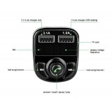 Bluetooth Empfänger X8 - Auto Kfz Audio Receiver MP3 Player mit 3.1 USB Fast Charge - Schwarz