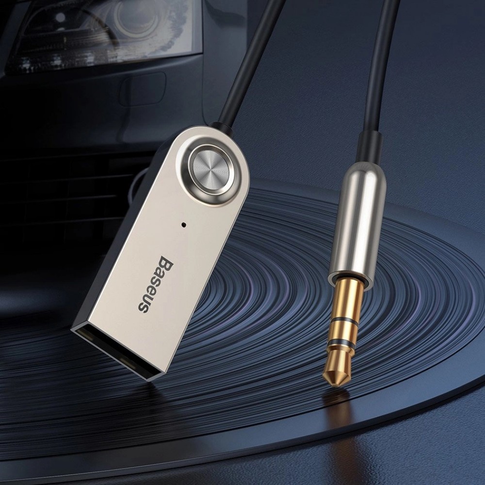 Récepteur audio Bluetooth 5.0 Baseus BA01 adaptateur câble AUX jack - Noir